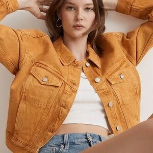 Madewell Vibrant Orange Jean Jacket